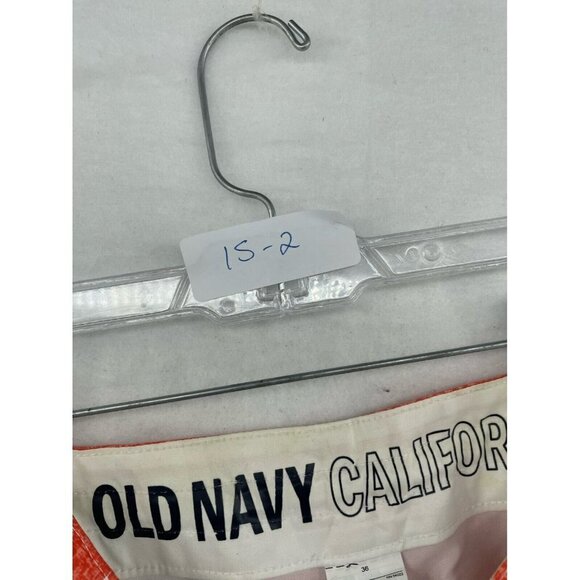 Old Navy Swim Board Shorts Men's Sz 36 Orange Blue Striped Colorblock Tie Front - Picture 11 of 11